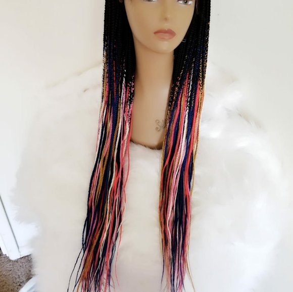 Multi-Color Conrow Lace Wig main image 4
